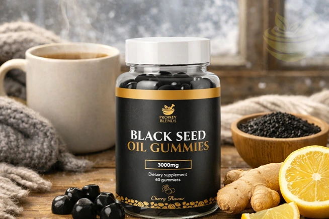 natural black seed oil gummies for winter health support