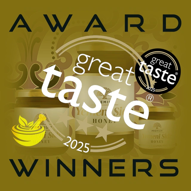 golden creative collage with great taste winners 2025 prophetic blends logo